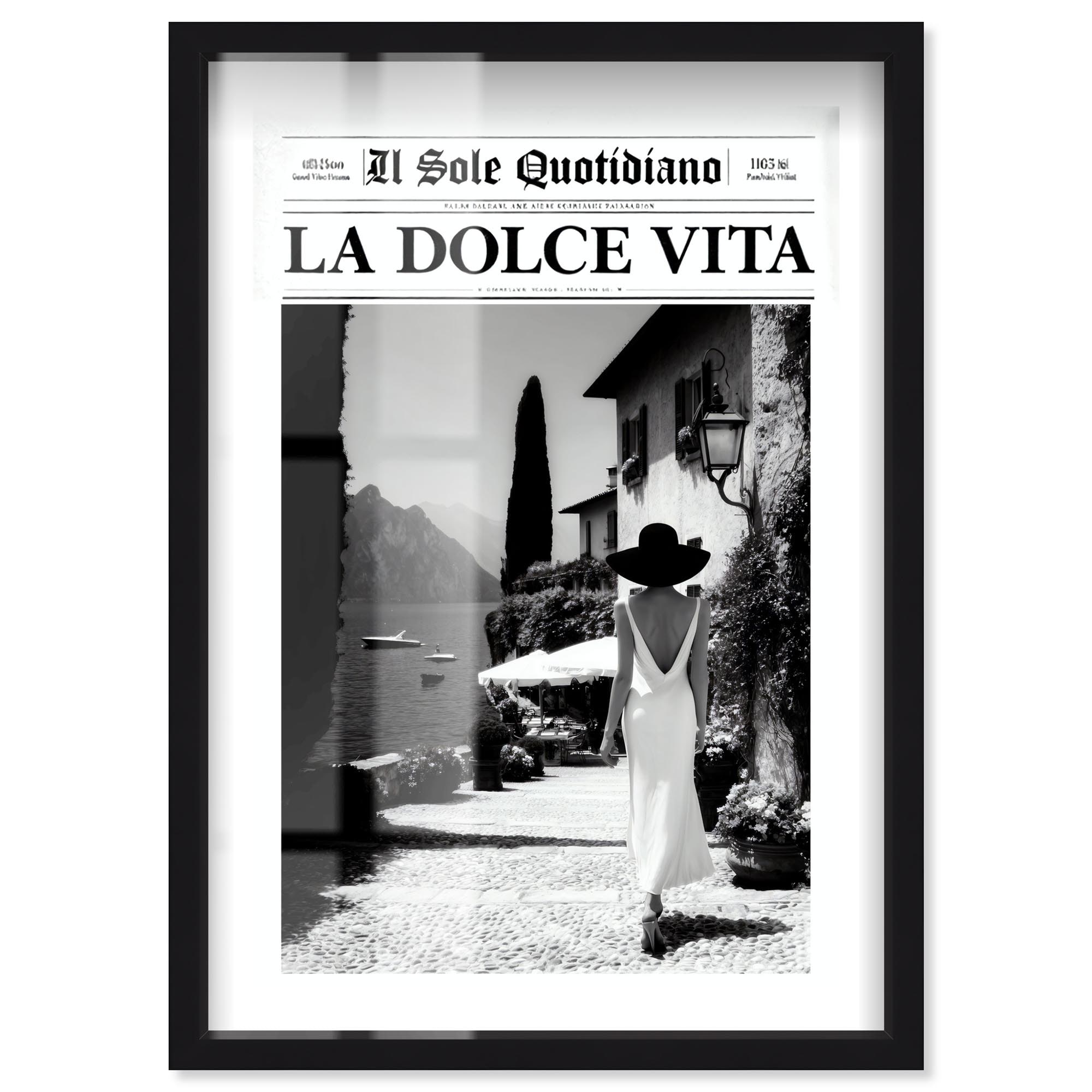 Lady in White Glam Wall Art Shadowbox Print by Notoriart