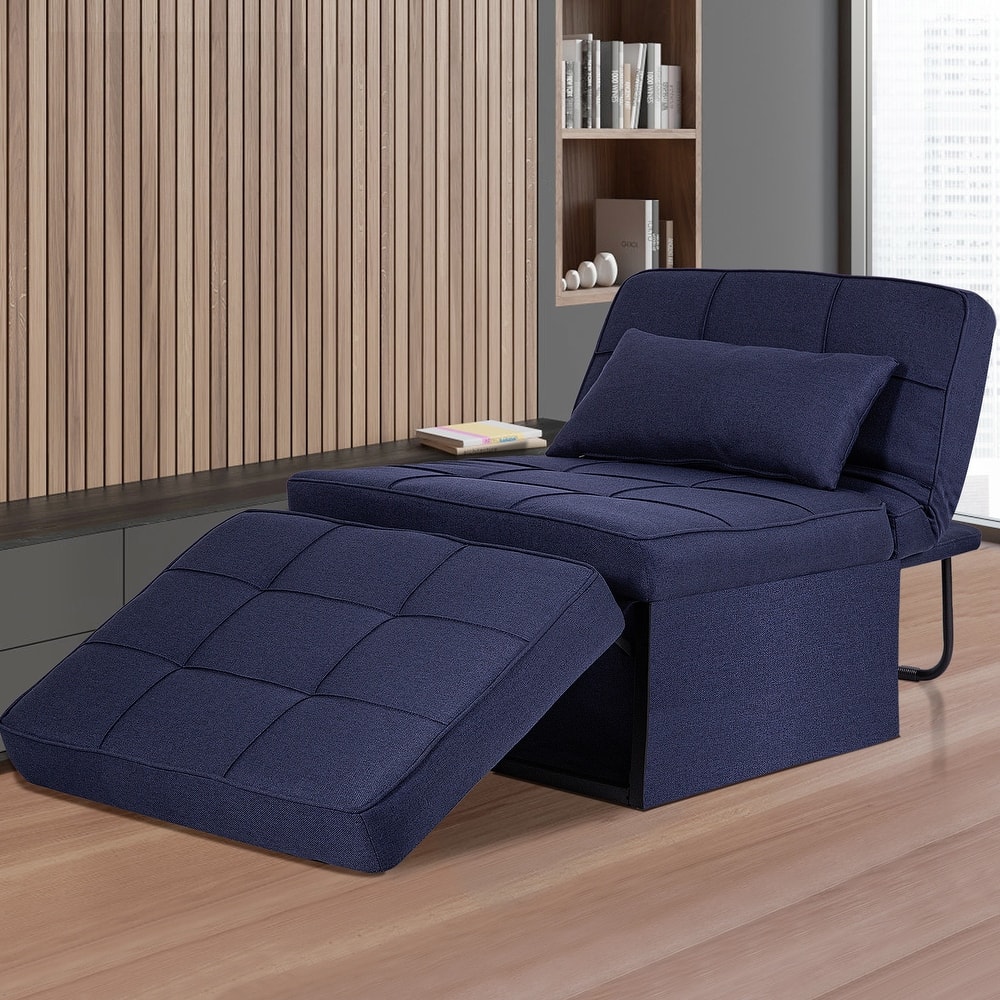 Multi-Function Convertible Ottoman Sofa Bed with Adjustable Backrest