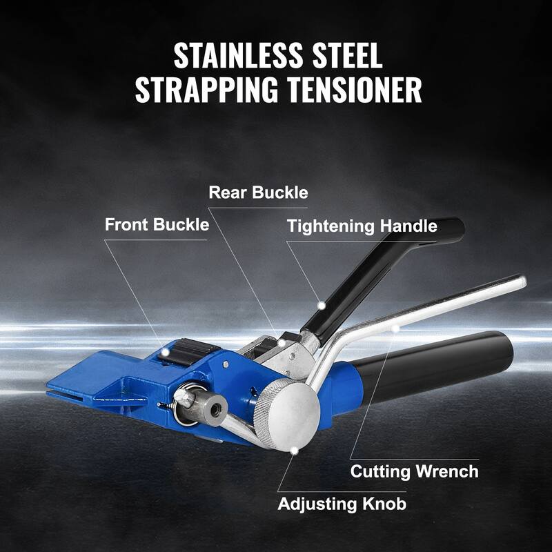 Banding Strapping Kit with Strapping Tensioner Tool, 100 ft Length 304 Stainless Steel - 100 ft