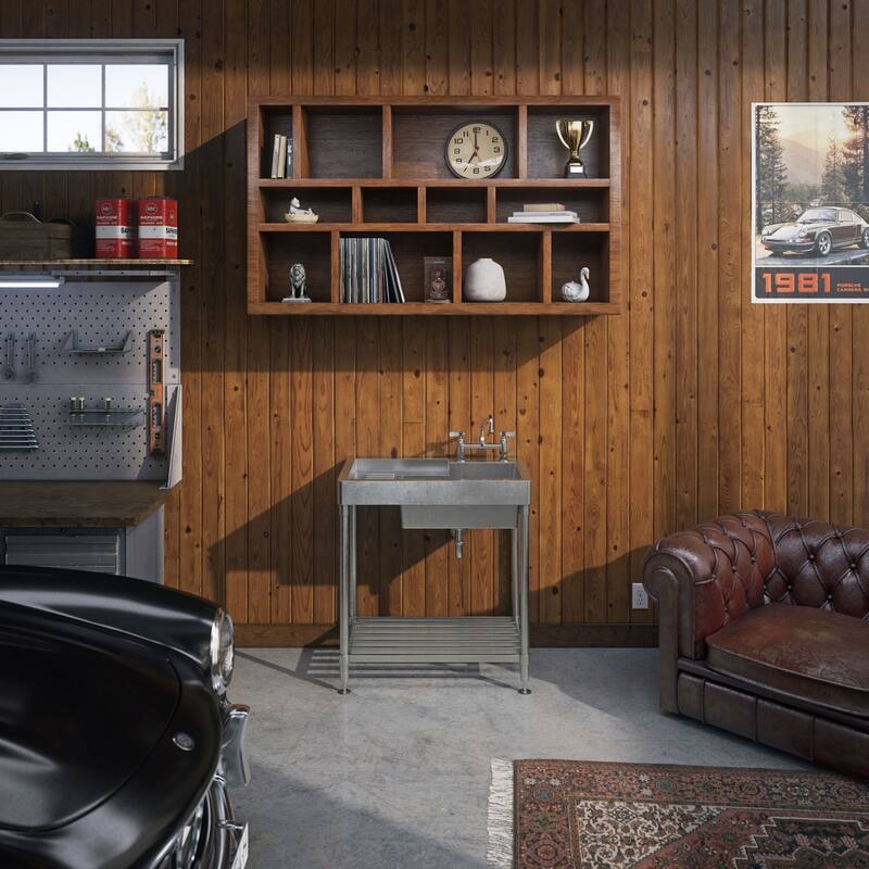 Stainless Steel Single Bowl Freestanding Utility Sink