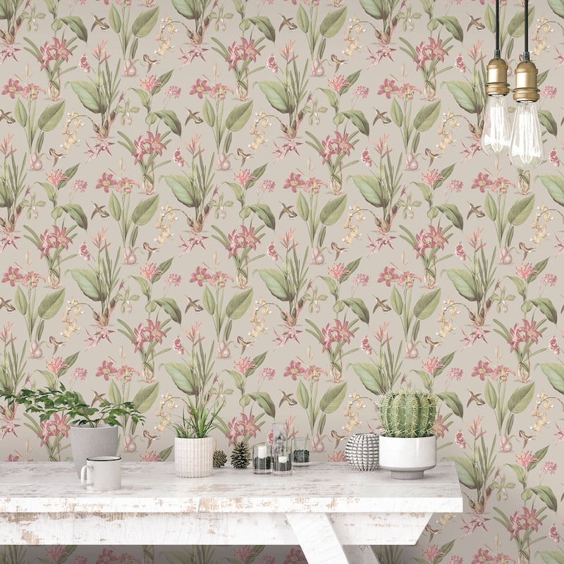 Galerie Wallcoverings Secret Garden Botanical Floral Non-woven Matte Wallpaper Roll