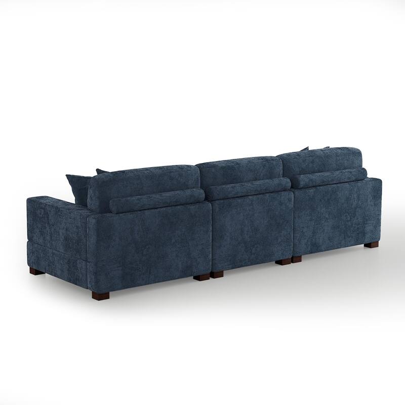 Oversized Modern Chenille Modular Sectional Sofa with Chaise
