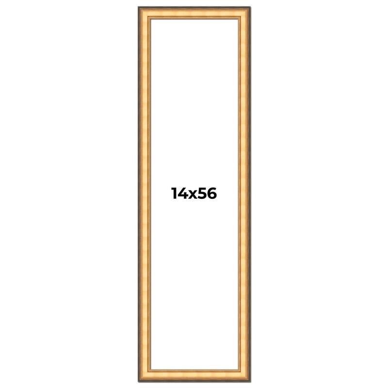 14x56 Frame Gold Plein Aire Solid Wood Picture Frame Width 2 Inches |