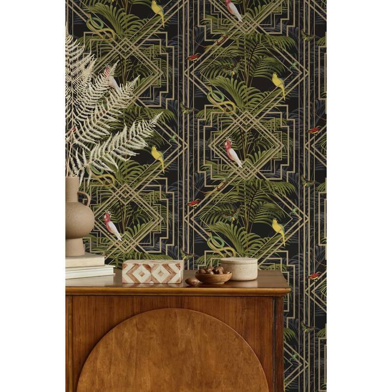 Akello Tropical Unpasted Non-Woven Wallpaper – 396in x 20.8in