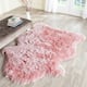 SAFAVIEH Handmade Arctic Shag Guenevere 3-inch Extra Thick Rug - 4' x 6' Scallop - Pink