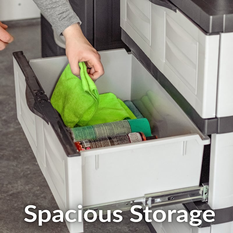 Sunnydaze 3-Tier Plastic Storage Drawers