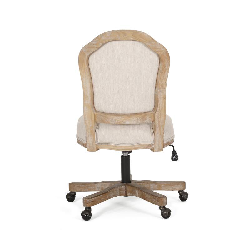 Fashion Office Chair Lift Office Chair with Rubber Wood Frame Adjustable Height and Casters, for Office