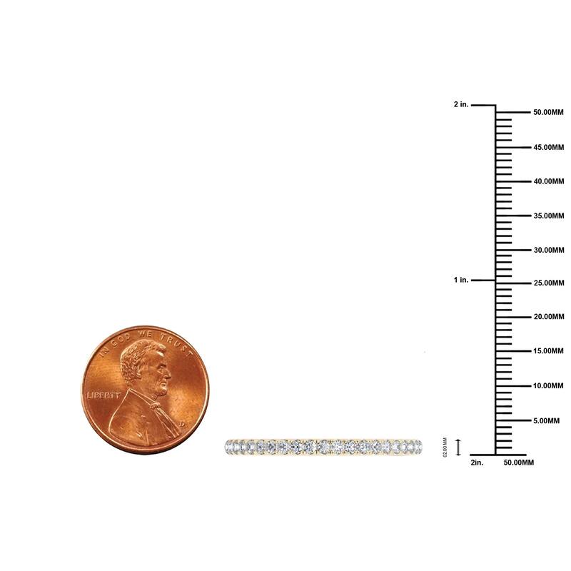 1/6ct TDW Diamond Wedding Band in 10K Yellow Gold for Women