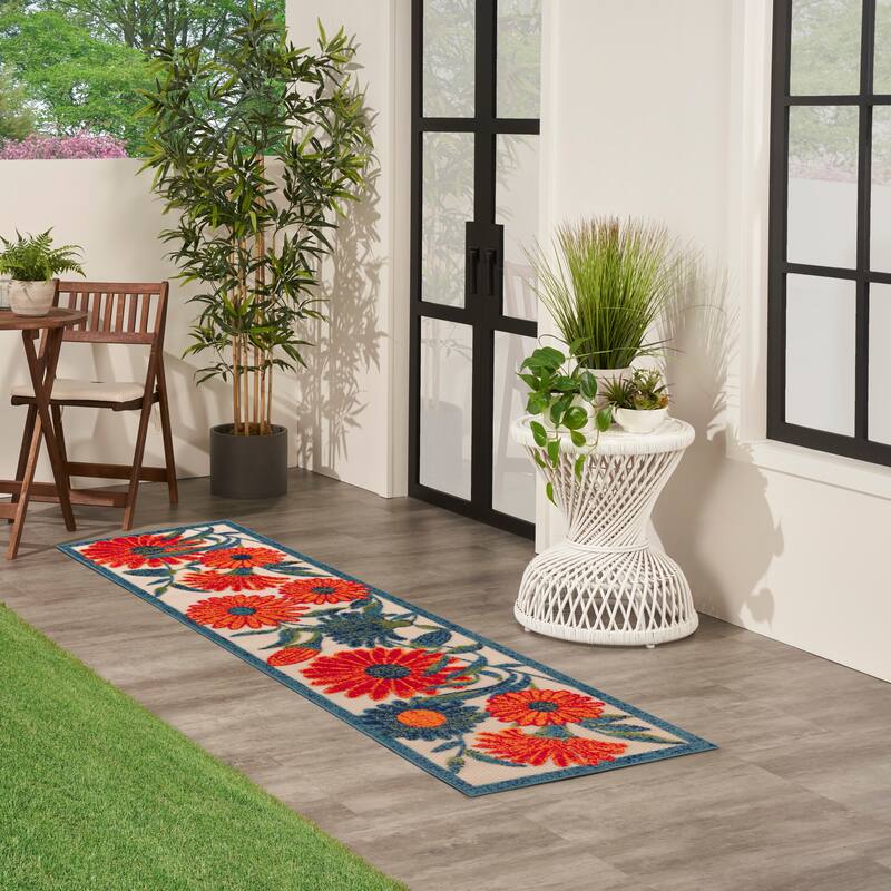 Nourison Aloha Indoor/Outdoor Floral Area Rug