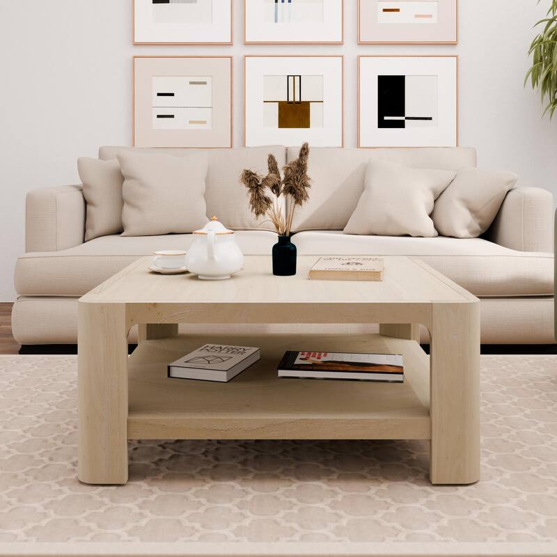 NPD Furniture Trevin Coffee Table with Open Shelf