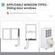 preview thumbnail 6 of 6, HOMCOM 12000 BTU Portable Air Conditioner with Cooling, Dehumidifying, Ventilating Function, White - 17.75''x14.25''x29.75''