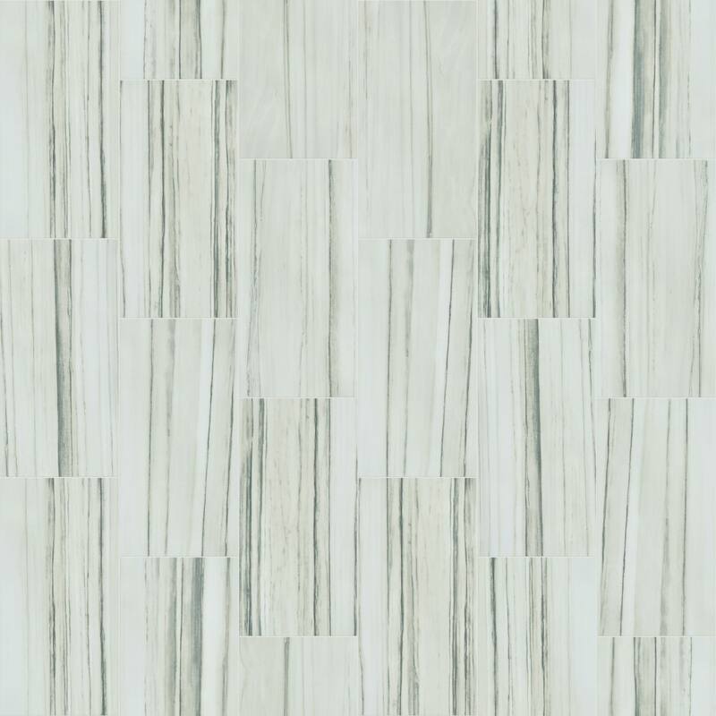 Shaw CS87Z Casino - 12" x 24" Rectangle Floor Tile - Matte Marble - Zebrino
