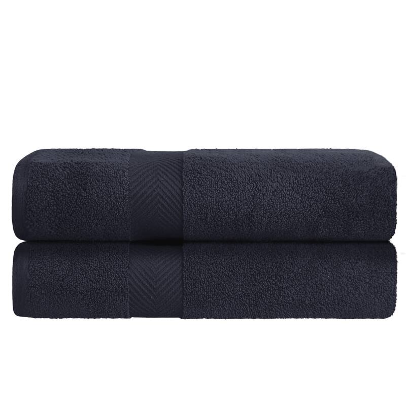 Superior Absorbent Zero Twist Cotton Bath Towel (Set of 2)