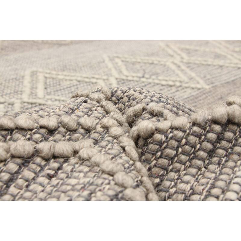 ECARPETGALLERY Braid weave Sienna Tan Wool Rug - 6'1 x 8'10