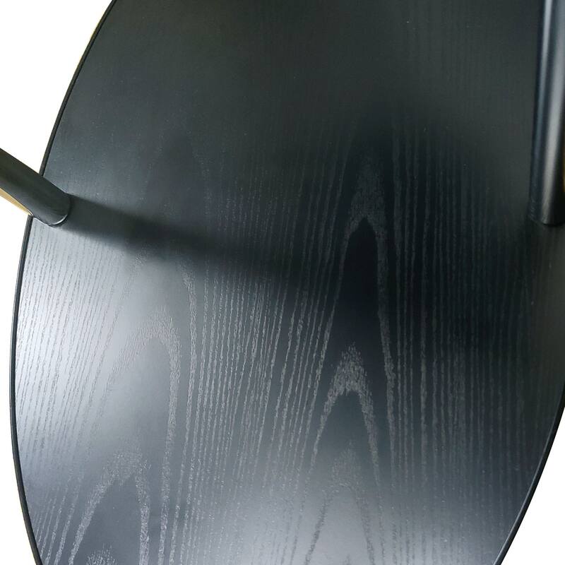 Simple fourlayer flower stand, black wooden board and steel frame