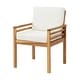 preview thumbnail 5 of 12, Okemo Acacia Wood Outdoor 7-Piece Outdoor Dining Set with Table and 6 Dining Chairs with Cushions