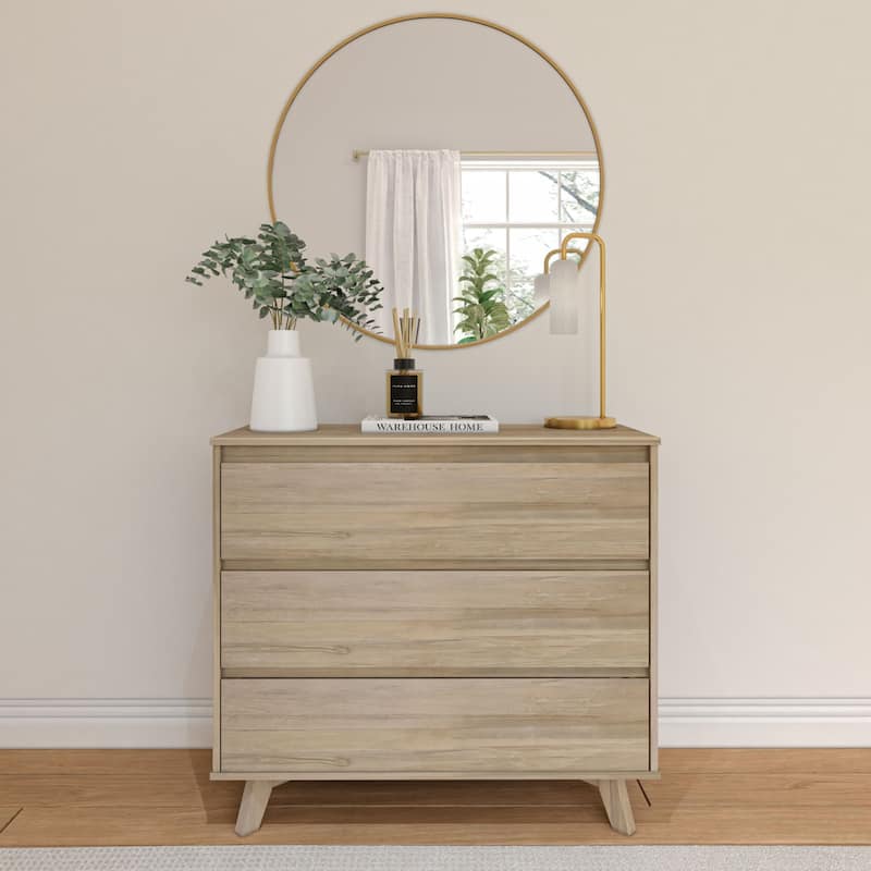 Plank and Beam Scandinavian 3-Drawer Dresser - Blonde