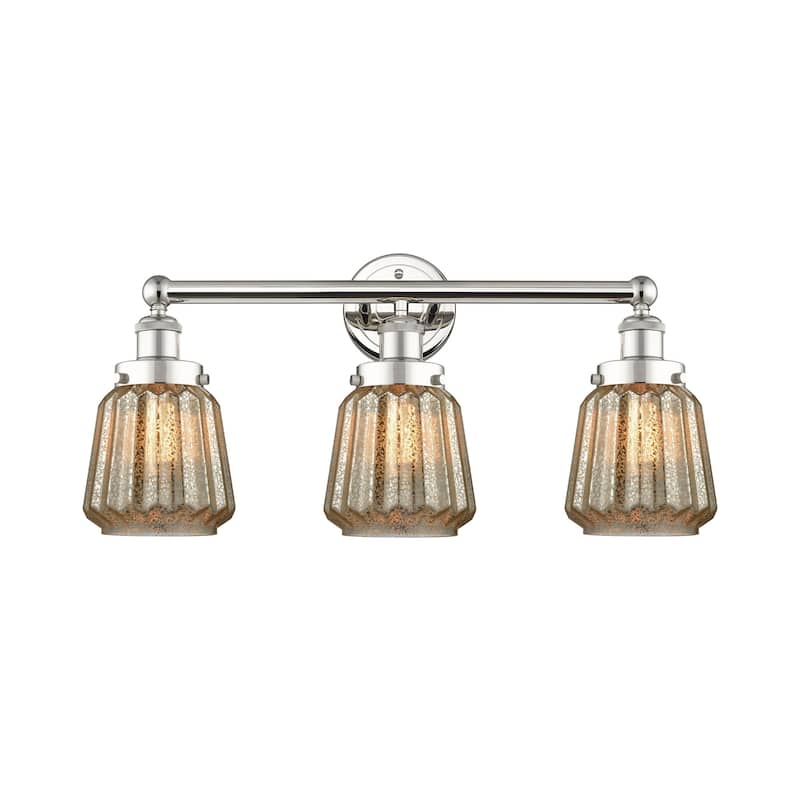 Innovations Lighting 616-3W-10-25 Chatham Vanity Chatham 3 Light 25" - Polished Nickel / Mercury