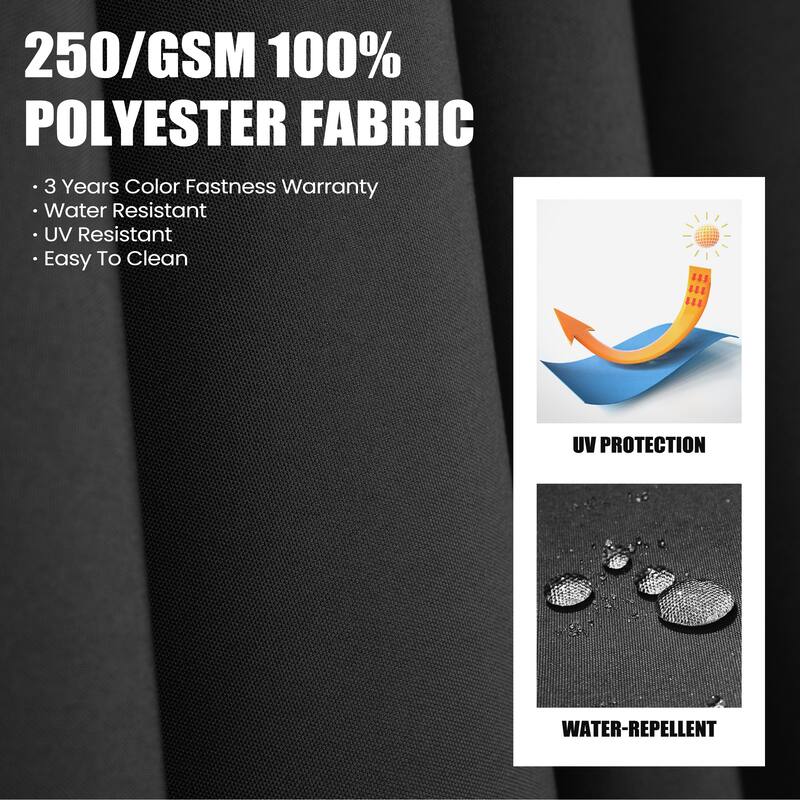 9 ft x 11 ft Outdoor Patio Dual Top Cantilever Offset Umbrella with Rod Base