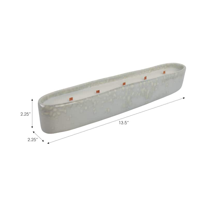 Pottery Wicks Decorative Indoor Candle for Home Decor - 14" Blue - 13.5"