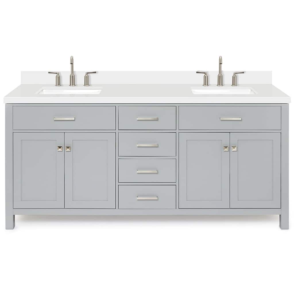Ariel H073DWQRVO Bristol 73" Free Standing Double Rectangular Basin