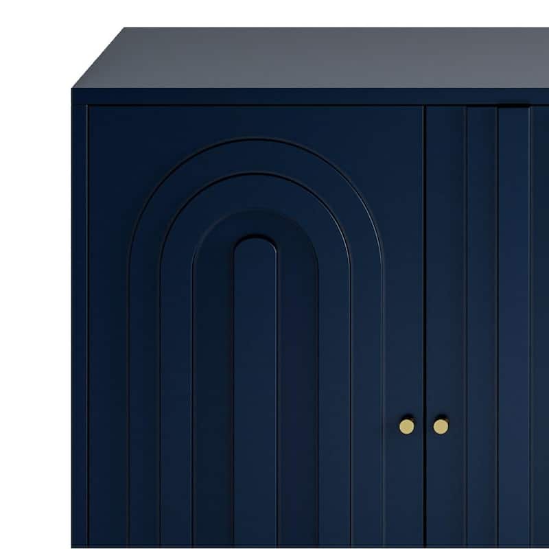 60 Inch Modern Sideboard with 4 doors and Adjustable Shelves