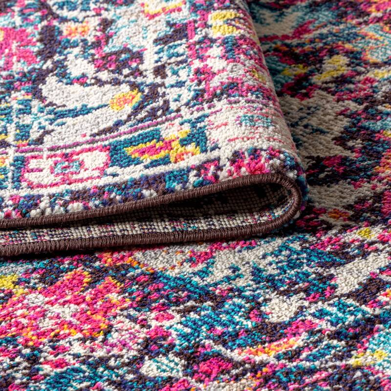 JONATHAN Y Traditional Persian Boho Floral Area Rug