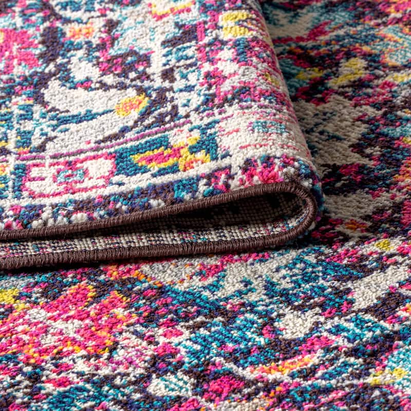 JONATHAN Y Traditional Persian Boho Floral Area Rug