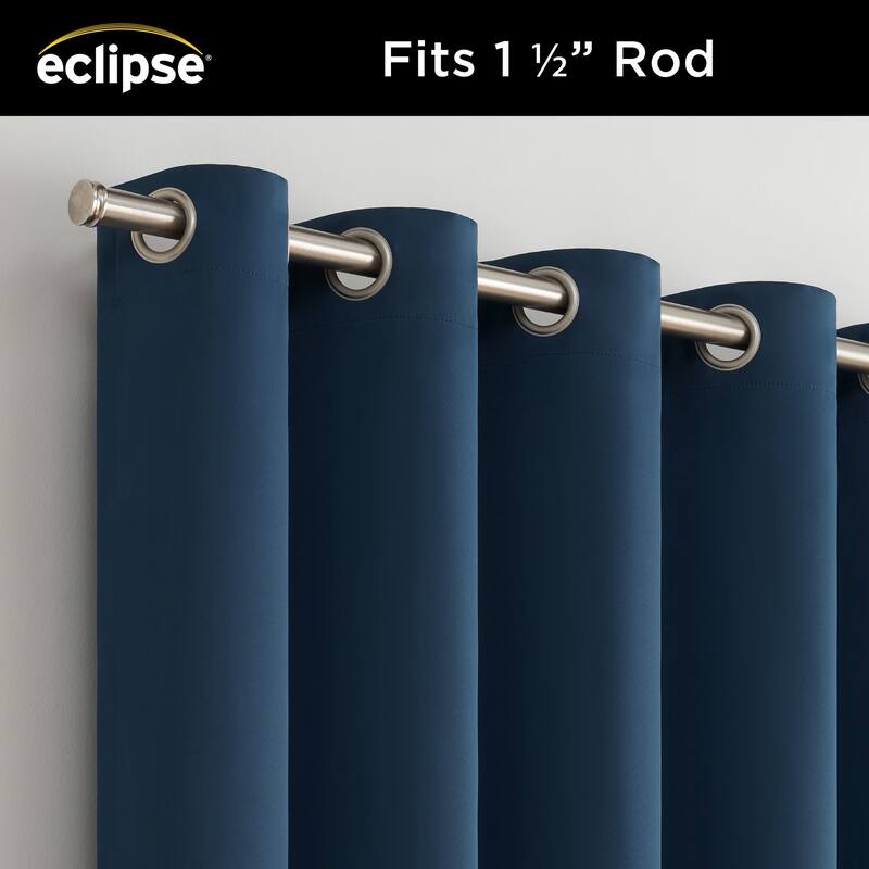Eclipse Blackout Curtains, Darrell Thermaweave Grommet Extra Wide Curtains, Sliding Door Curtains 84 in x 100 in