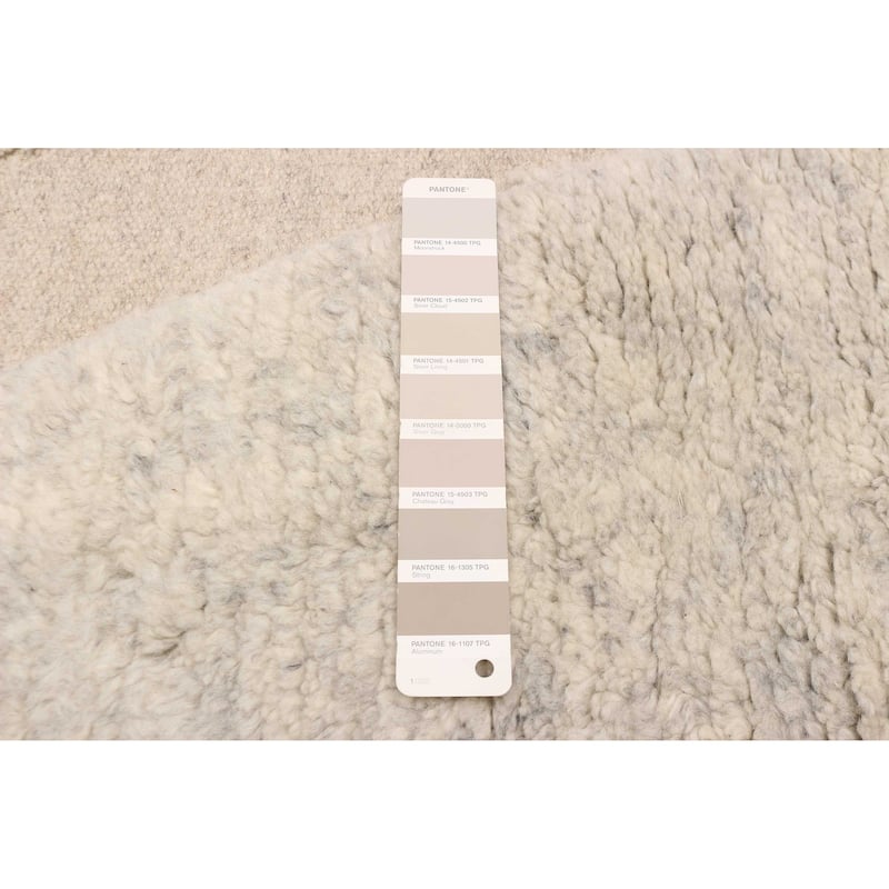 ECARPETGALLERY Hand-knotted Tangier Light Grey Wool Rug - 4'11 x 8'0