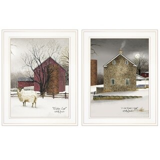 Set Of Two Cold Winter 1 White Framed Print Wall Art - Bed Bath ...