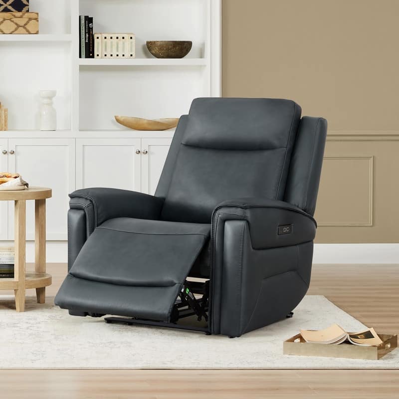 Spruce & Spring Dual Motors Genuine Leather Zero Gravity Recliner with Power Headrest