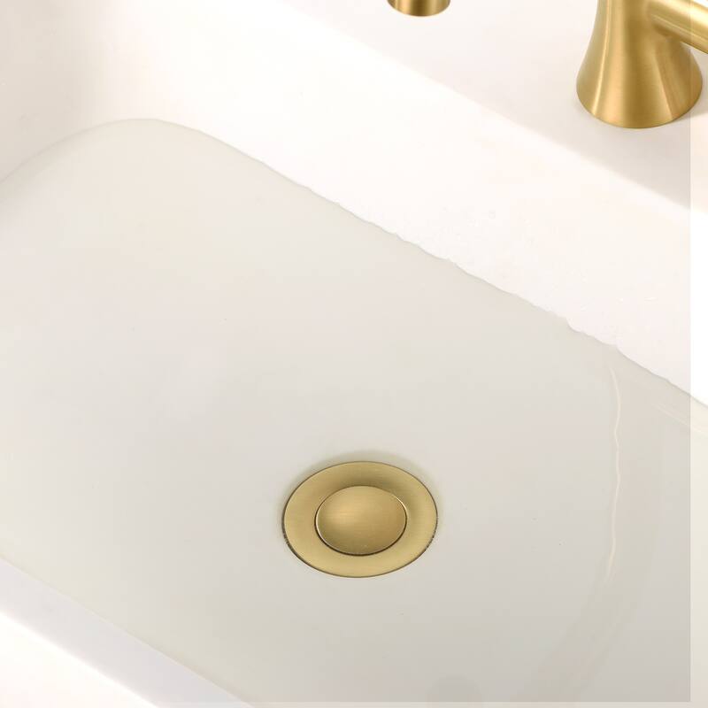 Luxier DS03-T Bathroom Sink Push Pop-Up Drain Stopper with No Overflow