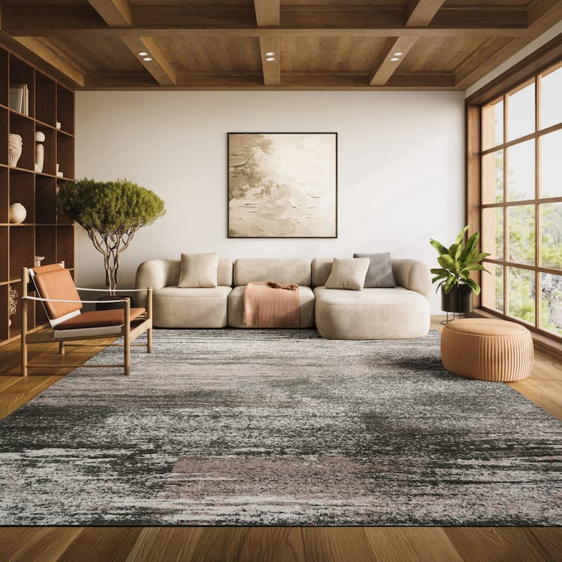 SAFAVIEH Adirondack Litsa Contemporary Rug - 9' x 12' - Ivory/Dark Green