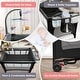 preview thumbnail 6 of 7, Black 5-in-1 Baby Bassinet Bedside Sleeper, 3 Height Adjustable Portable Baby Crib with Diaper Changer, Storage Bag & Music Box