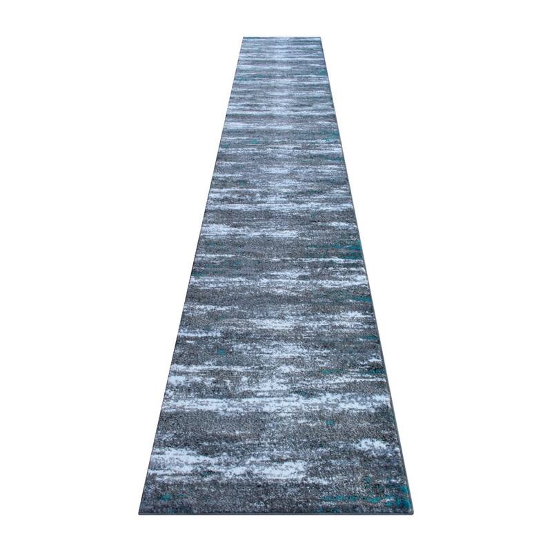 Distressed Motif Indoor Jute Back Olefin Area Rug