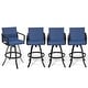 preview thumbnail 39 of 39, Outdoor Indoor Aluminum Swivel Patio Bar Stools Dining Chairs with Sunbrella Fabric