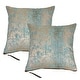 preview thumbnail 13 of 57, Peralta 2-piece Jacquard Chenille Zipper Pillow Shell Set, NO INSERT 20" x 20" - Teal/Camel