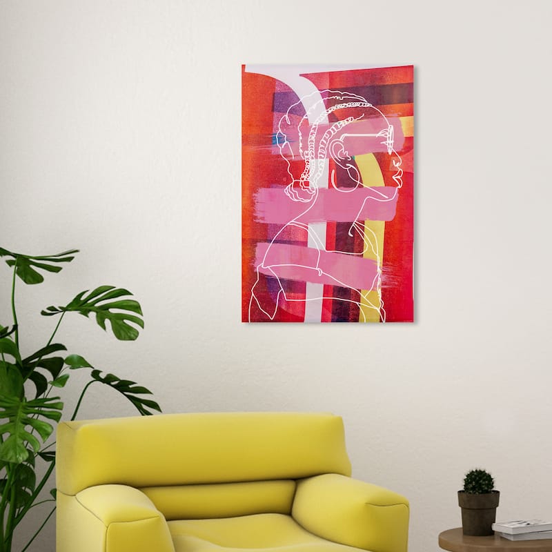 Wynwood Studio People and Portraits In Saturation Red and Modern & Contemporary Wall Art Canvas Print - 30 x 20