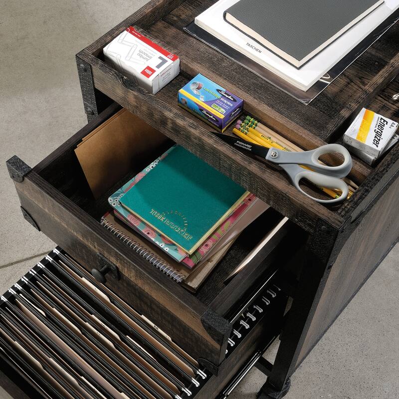 File Pedestal, Lateral File, File Cabinet , Office Storage Cabinet Brown finish