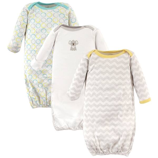 slide 1 of 1, Luvable Friends Cotton Gowns, Koala, Preemie/Newborn - Koala Preemie-Newborn - Koala