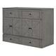 Gray Full Size Modern Murphy Bed with Storage Drawers and USB