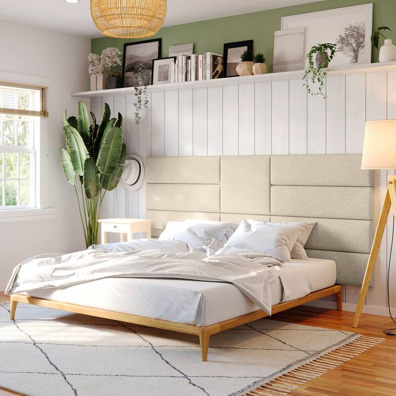 Jaxx Panelist Modern Padded Headboard- Wall Mounted Panel (22.5" x 22.5") - Microvelvet