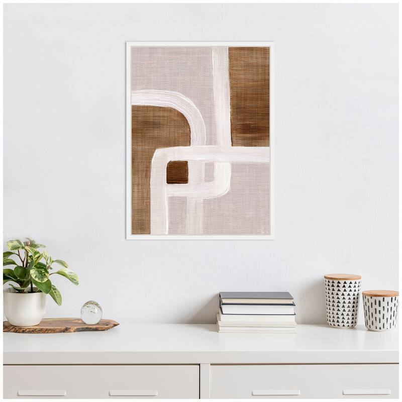 Kate and Laurel Sylvie Rhythmic Lines ll Framed Canvas by Nikita Jariwala