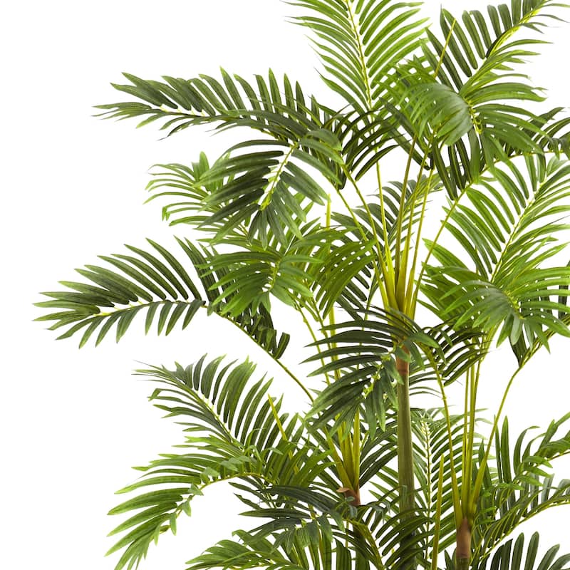 Decorative Indoor Tree with Planter - 6.5ft Faux Green Plant for Home Office Decor - 6.5ft.