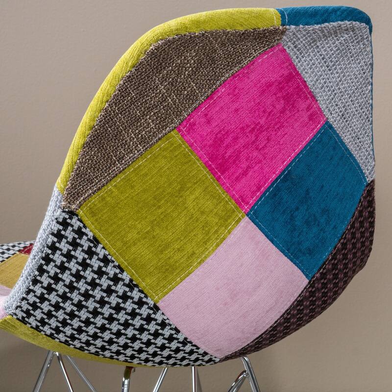 Wilmette Patchwork Fabric Chair by Christopher Knight Home (Set of 2)