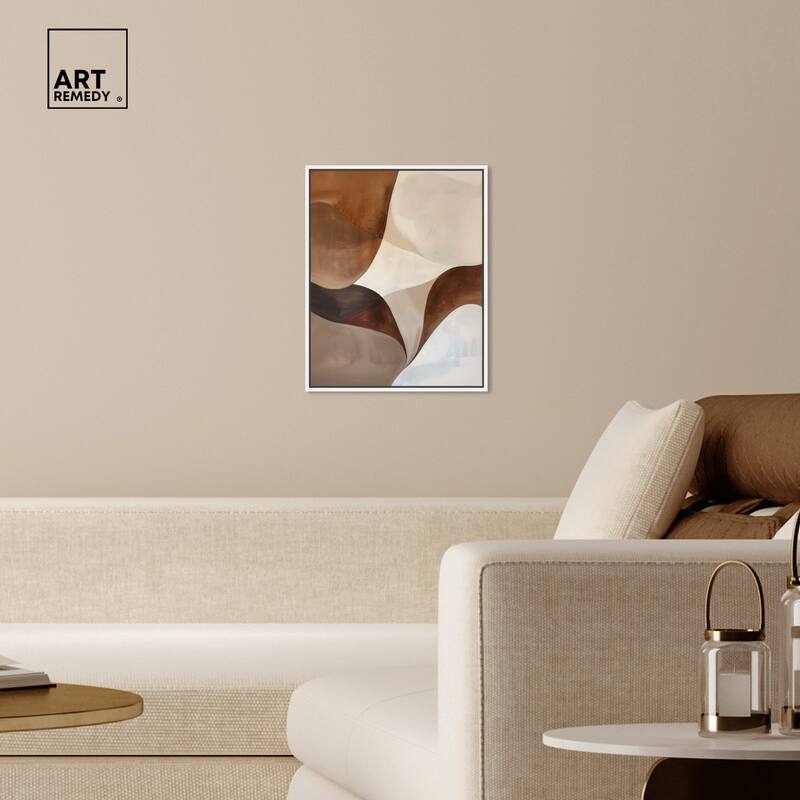 Art Remedy Dream Away Ii Framed Abstract Shapes 1 Piece Canvas Wall Art