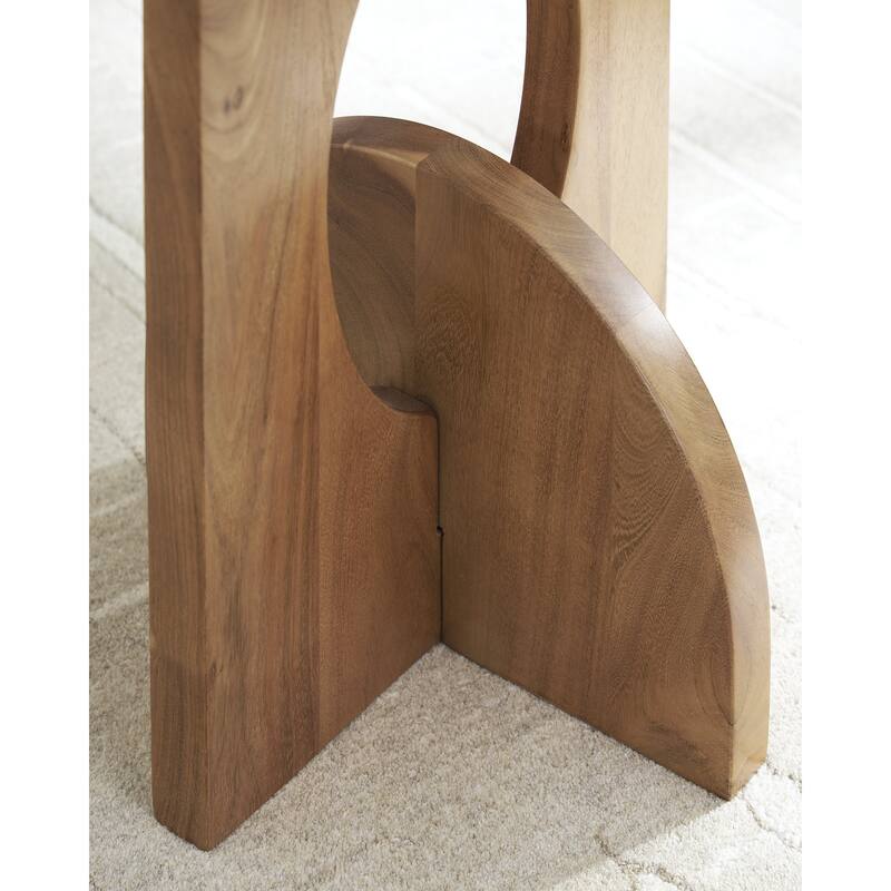 Signature Design by Ashley Hollbourne Brown Accent Table - 19.75" W x 19.75" D x 23.38" H