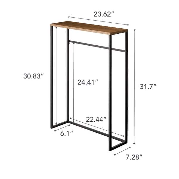 Yamazaki Home Narrow Entryway Console Table, Steel, Holds 11 lbs L 7.