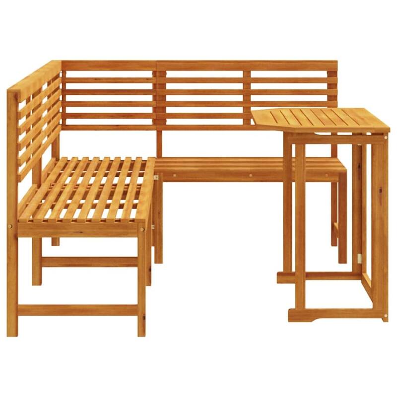 vidaXL Garden Bench Set Brown solid acacia wood - 20 x 35 x 30